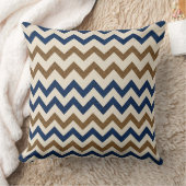 Whimsical modern geometric  chevron  throw pillow クッション (ブランケット)