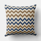 Whimsical modern geometric  chevron  throw pillow クッション (裏面)