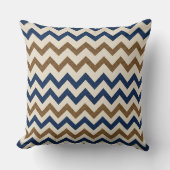Whimsical modern geometric  chevron  throw pillow クッション (正面)