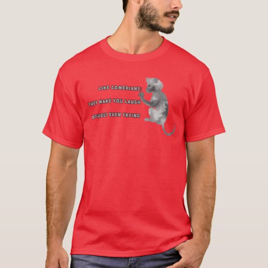 Whimsical Monkey with Comedy Quote family Tシャツ (正面)
