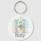 Whimsical Monogram Letter H キーホルダー (正面)