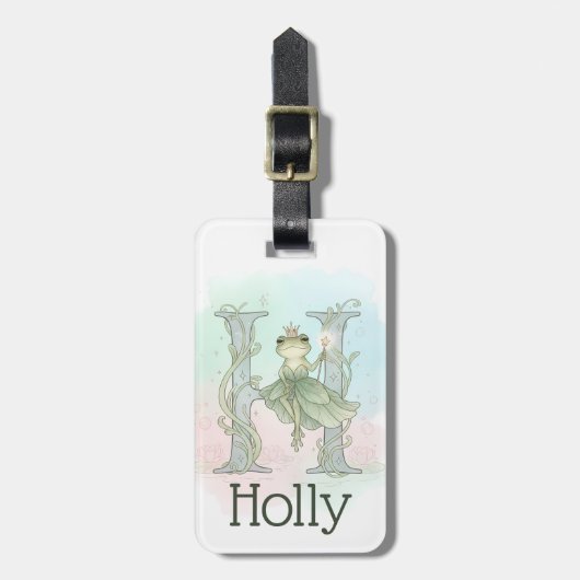 Whimsical Monogram Letter H ラゲッジタグ (正面縦)