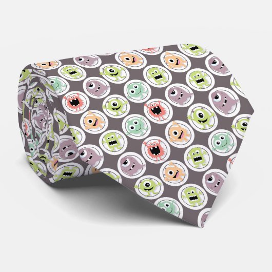 Whimsical Monsters Fun Custom Necktie Tie ネクタイ (ロール)