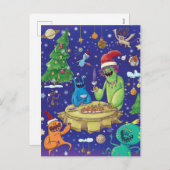 Whimsical Monsters Illustration/  シーズンポストカード (正面/裏面)