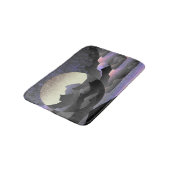 Whimsical Moon and Mountains Abstract Art バスマット (アングル)