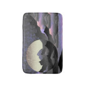 Whimsical Moon and Mountains Abstract Art バスマット (正面縦)