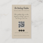 Whimsical Moon Garden Business Card 名刺 (裏面)