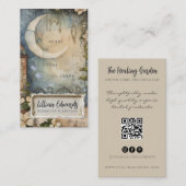 Whimsical Moon Garden Business Card 名刺 (正面/裏面)