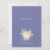 Whimsical Moon Lavender Purple Script Baby Shower 招待状 (裏面)