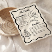 Whimsical Moon Wedding Details Enclosure Card サンキューカード