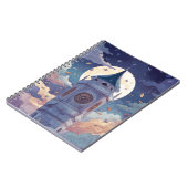 Whimsical Moonlit Clock Tower Notebook ノートブック (左側)