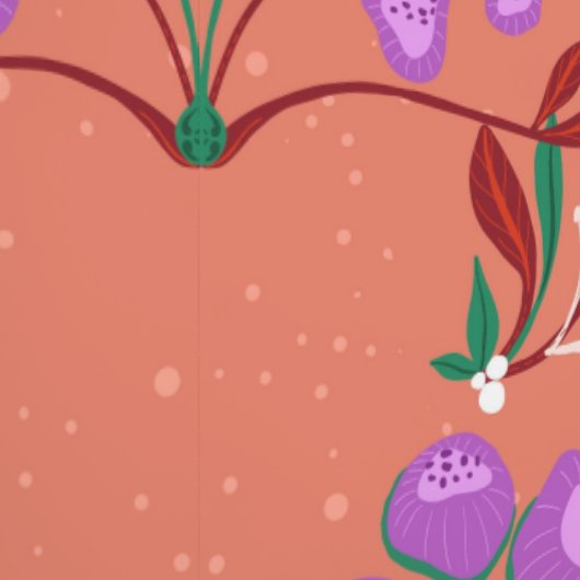 Whimsical Moth and Floral Pattern 壁紙 (縫い目)