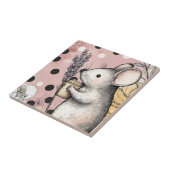 Whimsical Mouse Floral Watercolor Art タイル (側面)