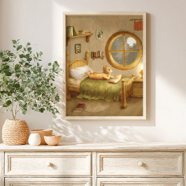  Whimsical mouse Storybook kids Poster ポスター