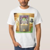Whimsical Mouse Vendor – Cute Hat Booth Character Tシャツ (正面)