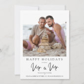 Whimsical MR & MR Gay Christmas Wedding Photo (正面)