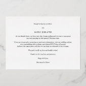 Whimsical MR & MRS Christmas Wedding 3 Photos 箔招待状 (裏面)