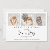 Whimsical MR & MRS Christmas Wedding Photos シーズンカード (正面)