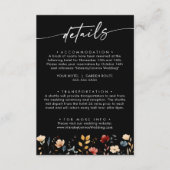 Whimsical Multicolor Wildflower Wedding Details  エンクロージャーカード (正面)