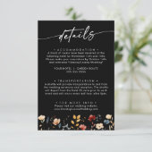 Whimsical Multicolor Wildflower Wedding Details  エンクロージャーカード (スタンド正面)