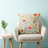 Whimsical Multicolored Floral Garden クッション (椅子)