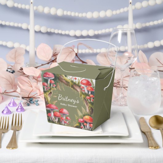 Whimsical Mushroom Baby Shower フェイバーボックス (ウェディング)
