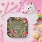 Whimsical Mushroom Baby Shower ペーパープレート (パーティー)