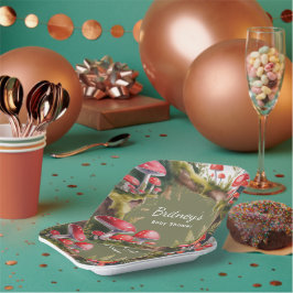 Whimsical Mushroom Baby Shower ペーパープレート