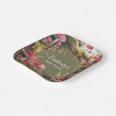 Whimsical Mushroom Baby Shower ペーパープレート (傾斜あり)