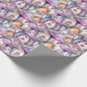 Whimsical Mushroom Cottage Pattern (2) ラッピングペーパー (角)