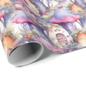 Whimsical Mushroom Cottage Pattern (2) ラッピングペーパー (ロールコーナー)