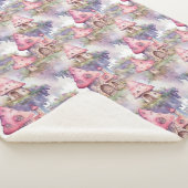 Whimsical Mushroom Cottage Pattern (4) シェルパブランケット (3/4)