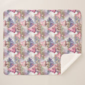 Whimsical Mushroom Cottage Pattern (4) シェルパブランケット (正面(横))