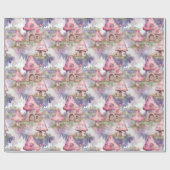 Whimsical Mushroom Cottage Pattern (4) ラッピングペーパー (フラット)