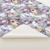 Whimsical Mushroom Cottage Pattern (5) シェルパブランケット (3/4)