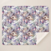 Whimsical Mushroom Cottage Pattern (5) シェルパブランケット (正面(横))