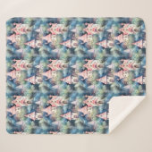 Whimsical Mushroom Cottage Pattern (8) シェルパブランケット (正面(横))
