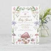 Whimsical Mushroom Forest Baby Shower 招待状 (スタンド正面)