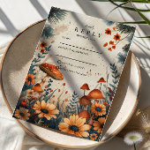 Whimsical Mushroom Forest Wedding 出欠カード