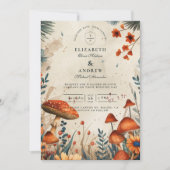 Whimsical Mushroom Forest Wedding 招待状 (正面)