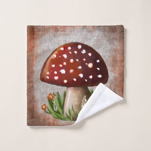Whimsical Mushroom & Fungi Motif – Nature-Inspired ウォッシュタオル (ウォッシュタオル)