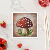 Whimsical Mushroom & Fungi Motif – Nature-Inspired スタンダードカクテルナプキン (インサイチュ)