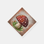 Whimsical Mushroom & Fungi Motif – Nature-Inspired スタンダードカクテルナプキン (角)