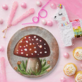 Whimsical Mushroom & Fungi Motif – Nature-Inspired ペーパープレート (パーティー)