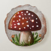 Whimsical Mushroom & Fungi Motif – Nature-Inspired ラウンドクッション (裏面)