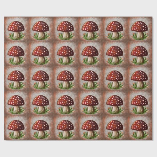 Whimsical Mushroom & Fungi Motif – Nature-Inspired ラッピングペーパー (フラット)