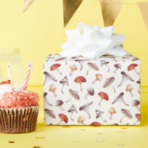 Whimsical Mushroom Pattern ラッピングペーパー