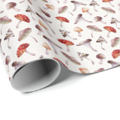 Whimsical Mushroom Pattern ラッピングペーパー (ロールコーナー)
