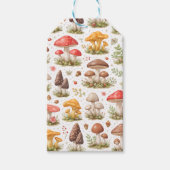 Whimsical Mushroom Pattern – Vintage Botanical ギフトタグ (正面)