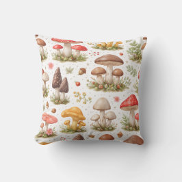 Whimsical Mushroom Pattern – Vintage Botanical  クッション